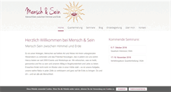 Desktop Screenshot of mensch-und-sein.de